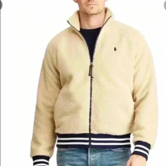 Polo Ralph Lauren Vintage Sherpa Zip Jacket Size L - Picture 1 of 11